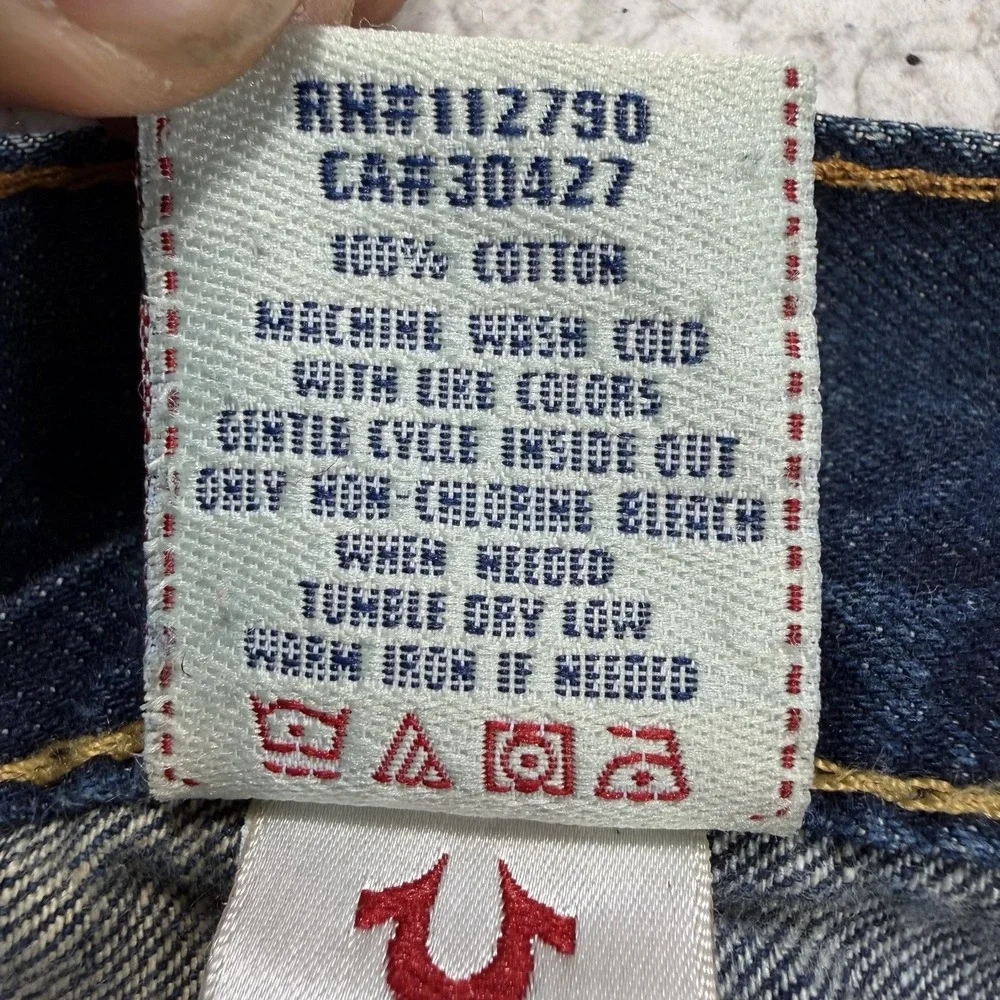 True Religion Bobby Big T Jeans Men's 38 (Actual 40x32) USA Made Y2K Streetwear